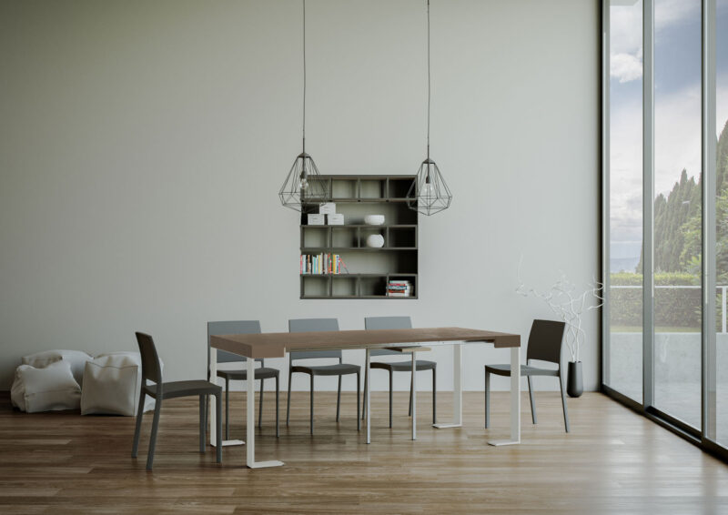 Consolle allungabile 90x40/196 cm Tecno Small tortora - immagine 4