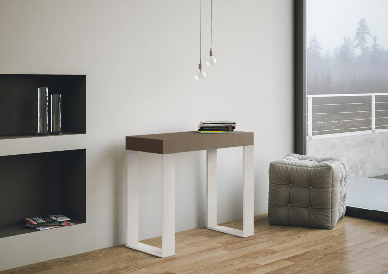 Consolle allungabile 90x40/196 cm Tecno Small tortora - immagine 3