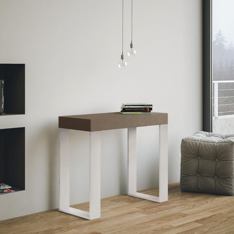 Consolle allungabile 90x40/196 cm Tecno Small tortora - immagine 2