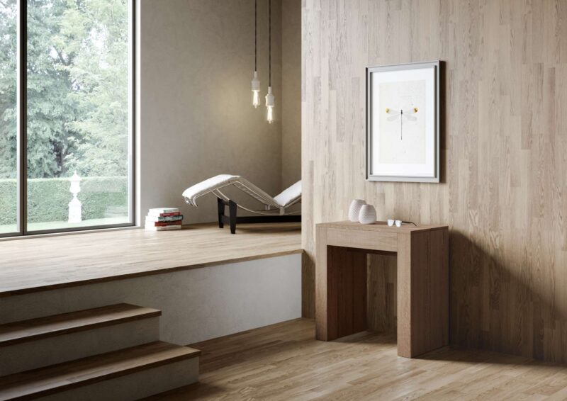 Consolle allungabile 78x47/299 cm Allin quercia natura allunghe interne - immagine 2