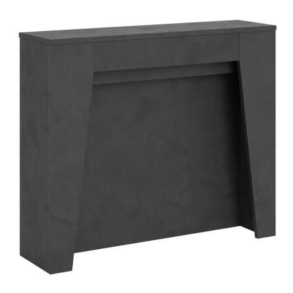 Consolle allungabile 90x25/211 cm Anea antracite spatolato allunghe interne