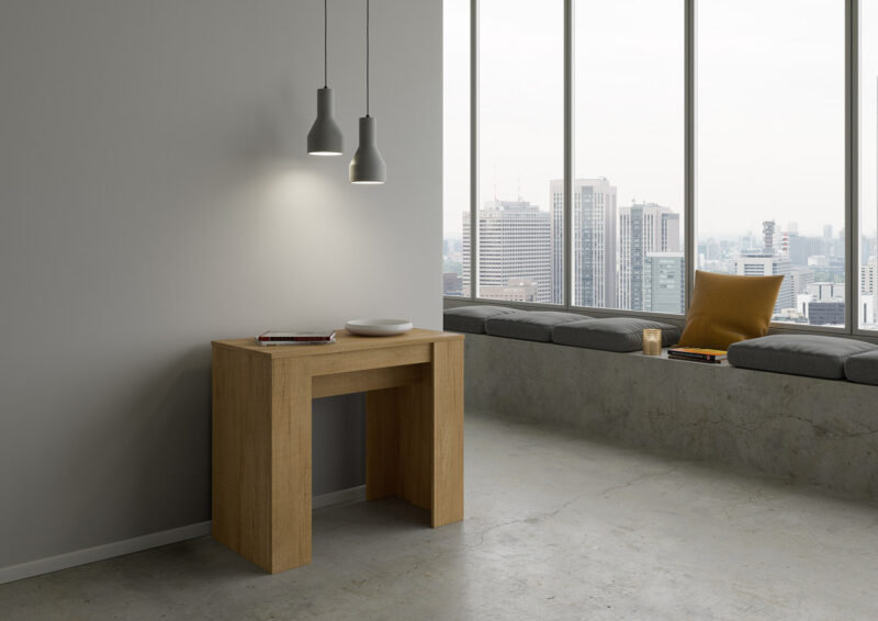 Consolle allungabile 90x48/204 cm Basic Small quercia natura - immagine 3
