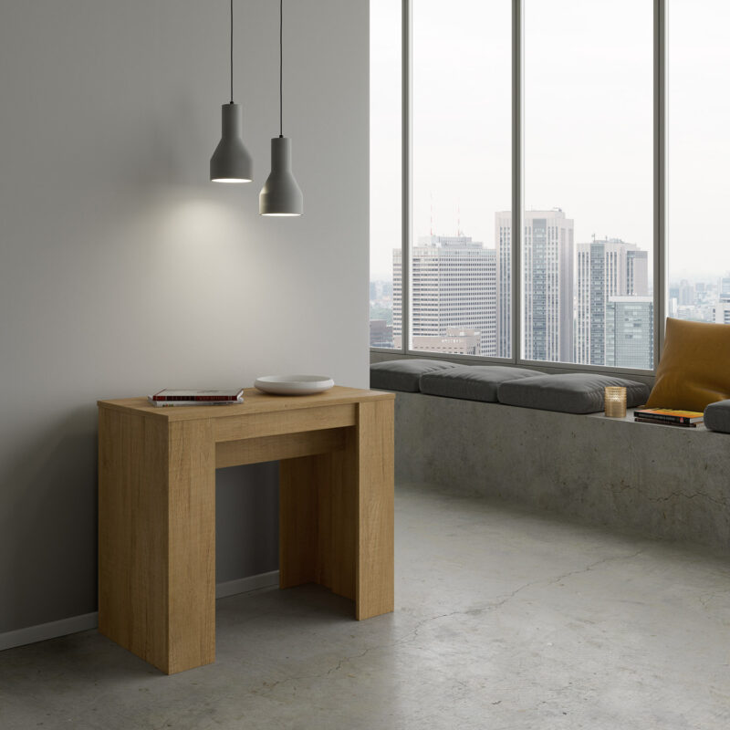 Consolle allungabile 90x48/204 cm Basic Small quercia natura - immagine 2