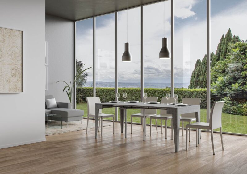 Consolle allungabile 90x42/198 cm Isotta Small cemento - immagine 3