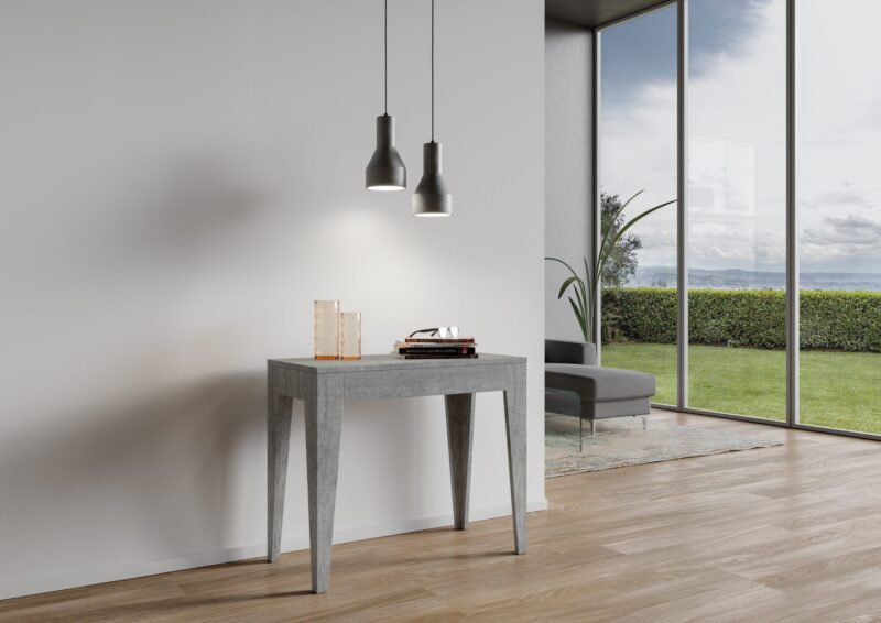 Consolle allungabile 90x42/198 cm Isotta Small cemento - immagine 2