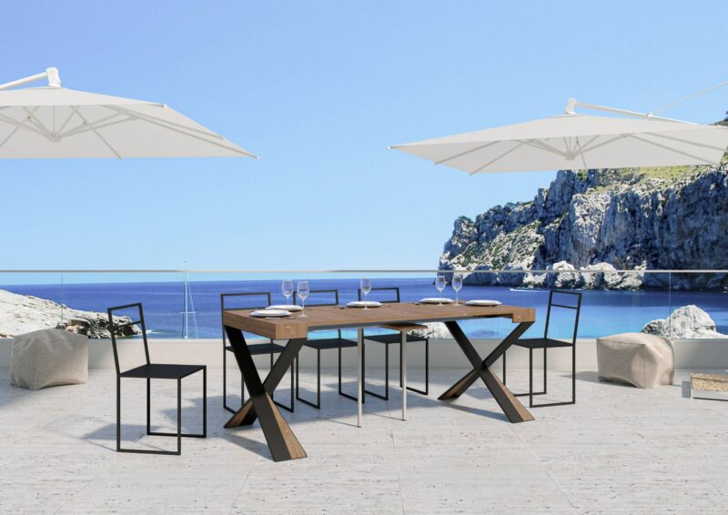 Consolle allungabile 90x40/190 cm Diago Small abete tinto - immagine 3