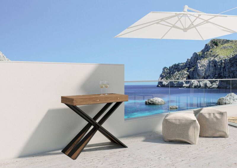 Consolle allungabile 90x40/190 cm Diago Small abete tinto - immagine 2
