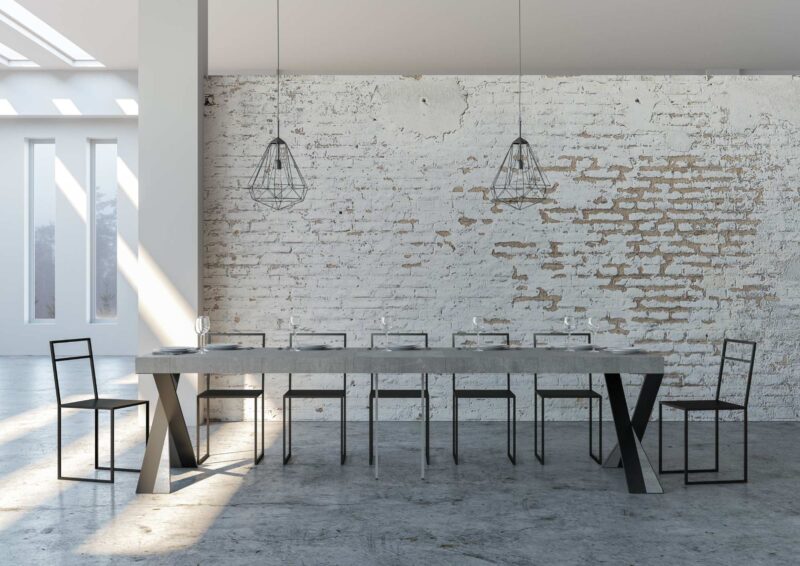 Consolle allungabile 90x40/300 cm Diago Premium cemento - immagine 4