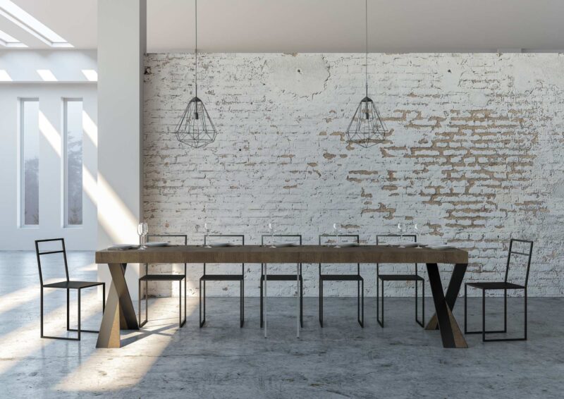 Consolle allungabile 90x40/300 cm Diago Premium noce - immagine 4