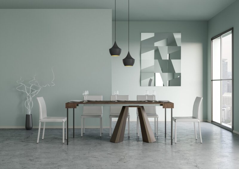Consolle allungabile 90x40/300 cm Diamante noce - immagine 3