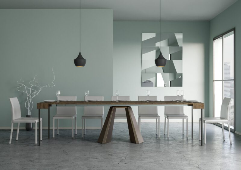 Consolle allungabile 90x40/300 cm Diamante noce - immagine 4