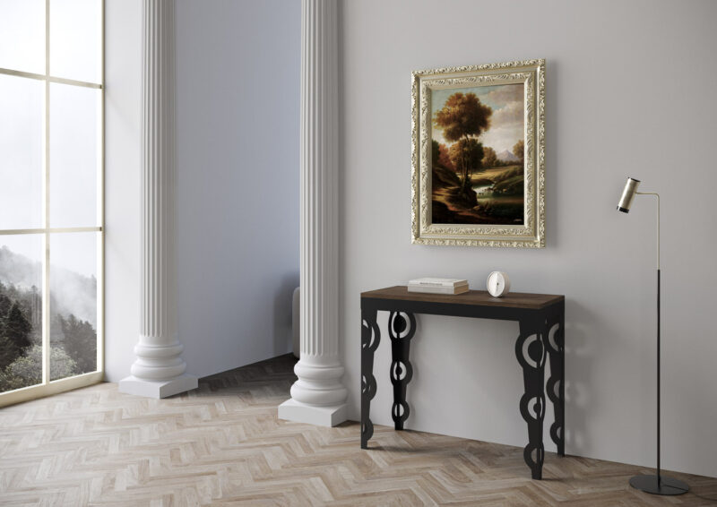 Consolle allungabile 90x40/196 cm Karamay Small Evolution noce - immagine 2