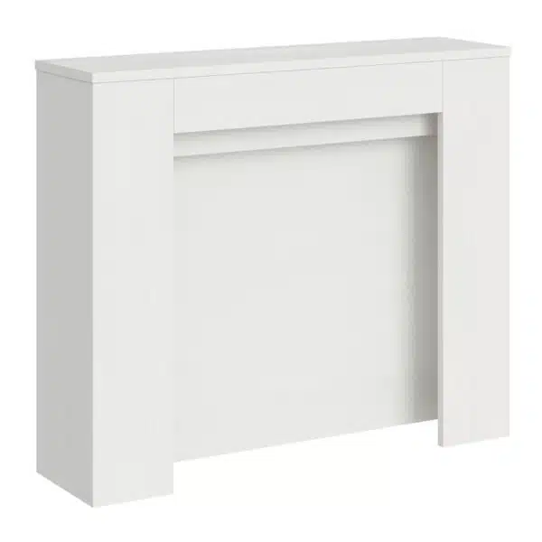 Consolle allungabile 90x25/211 cm Kiba bianco frassino allunghe interne