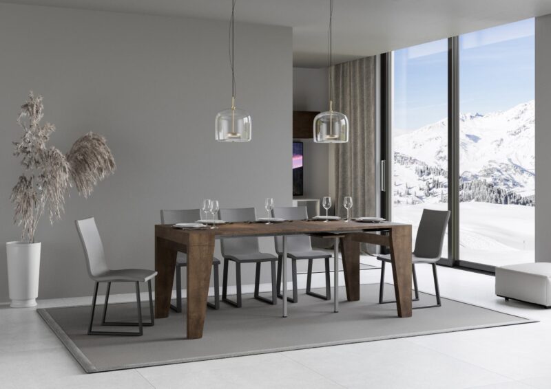 Consolle allungabile 90x40/196 cm Naxy Small noce - immagine 3