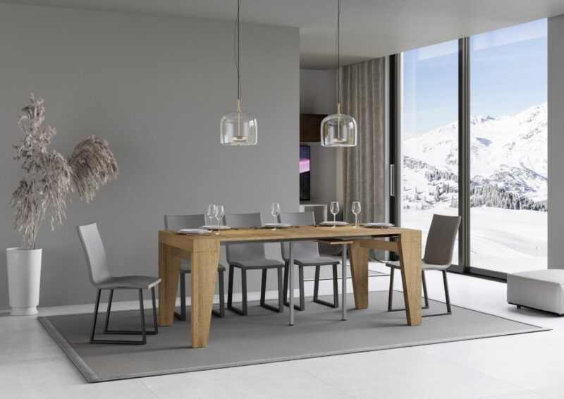 Consolle allungabile 90x40/196 cm Naxy Small quercia natura - immagine 3