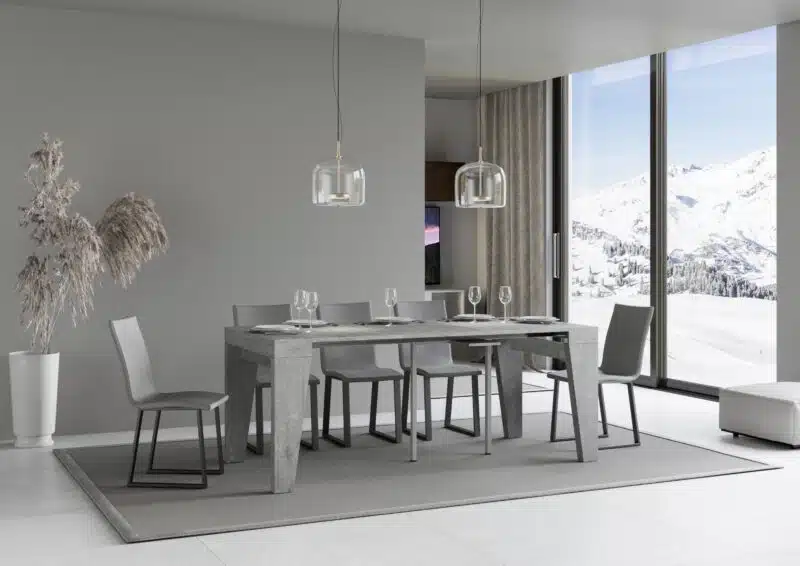 Consolle allungabile 90x40/300 cm Naxy cemento - foto 3