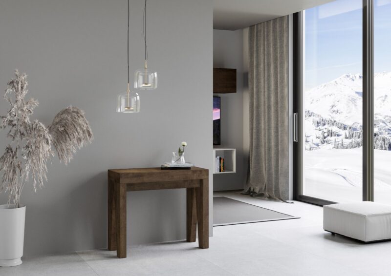 Consolle allungabile 90x40/196 cm Naxy Small noce - immagine 2