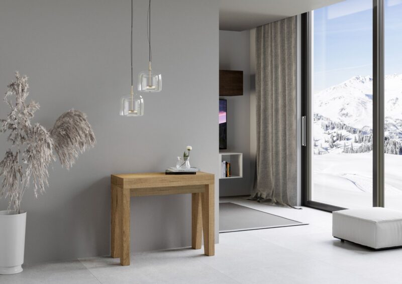 Consolle allungabile 90x40/196 cm Naxy Small quercia natura - immagine 2