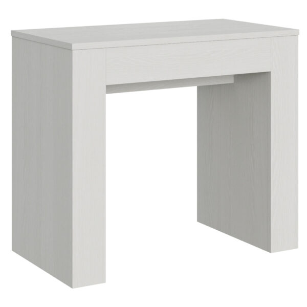 Consolle allungabile 90x49/307 cm Extra bianco frassino allunghe interne