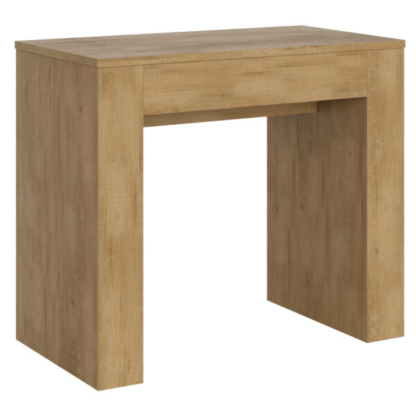 Consolle allungabile 90x49/307 cm Extra quercia natura allunghe interne