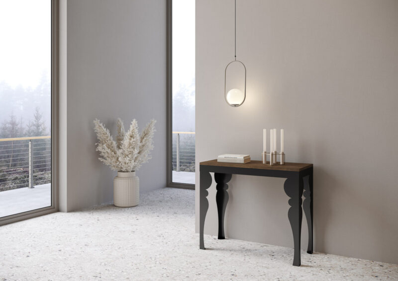 Consolle allungabile 90x40/196 cm Paxon Small Evolution noce - immagine 2