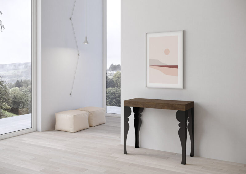 Consolle allungabile 90x40/196 cm Paxon Small noce - immagine 2