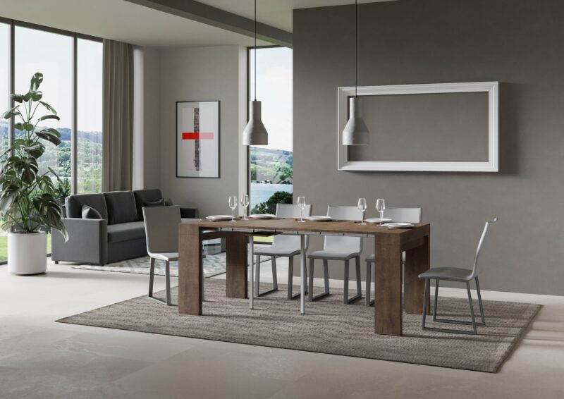 Consolle allungabile 90x40/196 cm Roxell Small noce - immagine 3