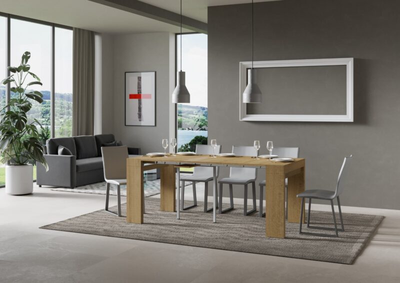 Consolle allungabile 90x40/196 cm Roxell Small quercia natura - immagine 3