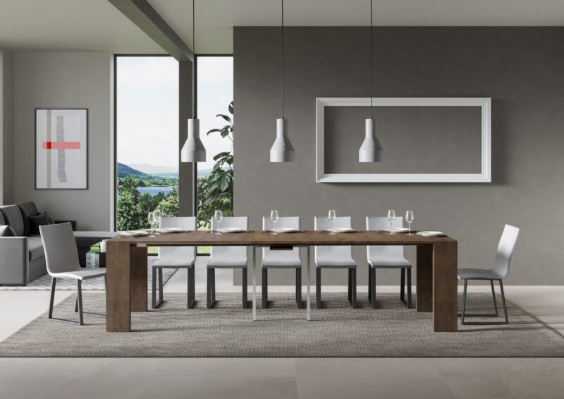 Consolle allungabile 90x40/300 cm Roxell noce - immagine 4