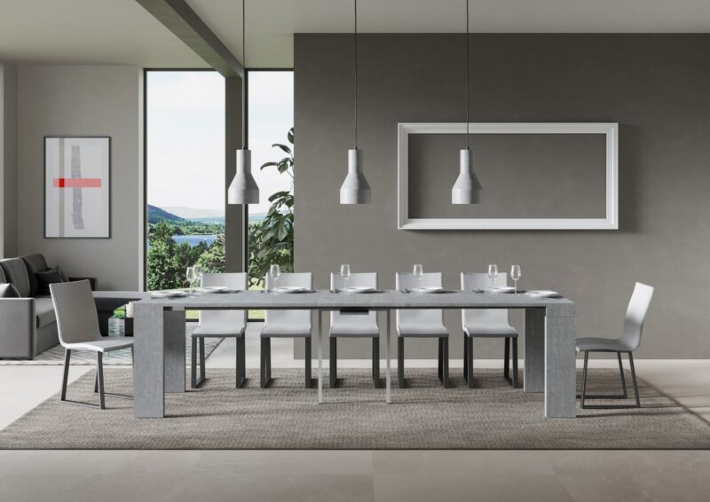 Consolle allungabile 90x40/300 cm Roxell cemento - immagine 4