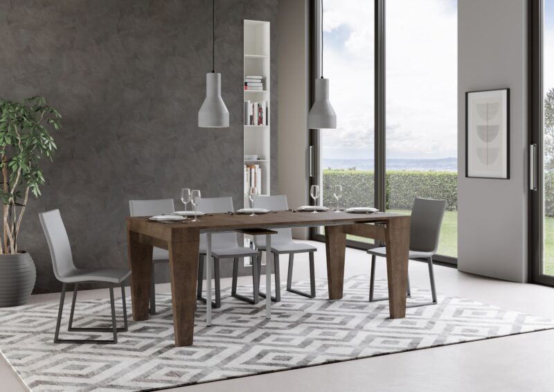 Consolle allungabile 90x40/196 cm Spimbo Small noce - immagine 3