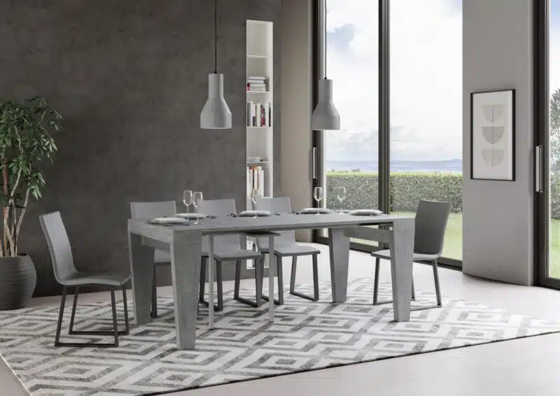 Consolle allungabile 90x40/300 cm Spimbo cemento - foto 3