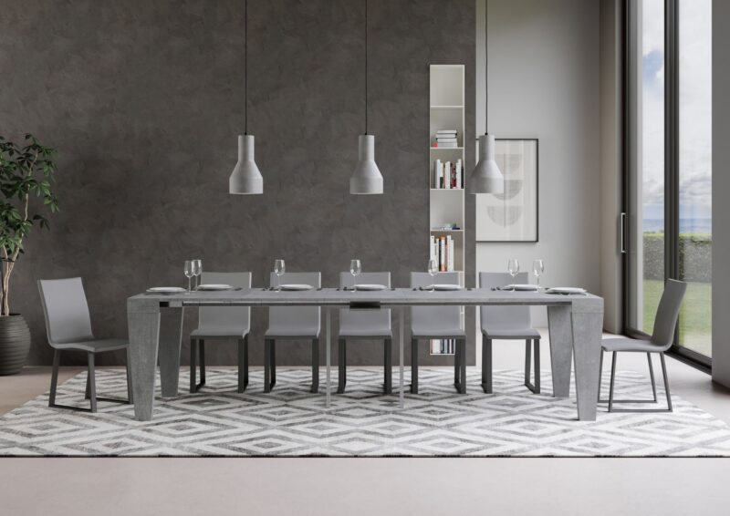 Consolle allungabile 90x40/300 cm Spimbo cemento - immagine 4