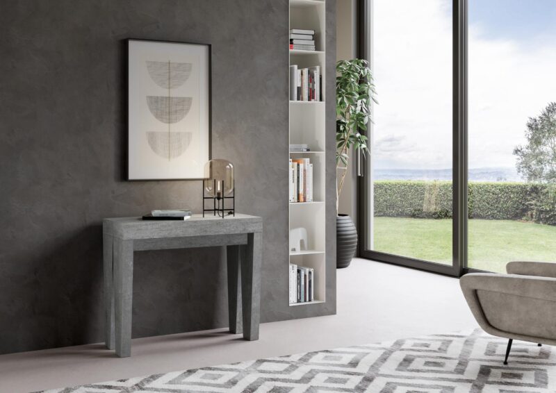 Consolle allungabile 90x40/196 cm Spimbo Small cemento - immagine 2