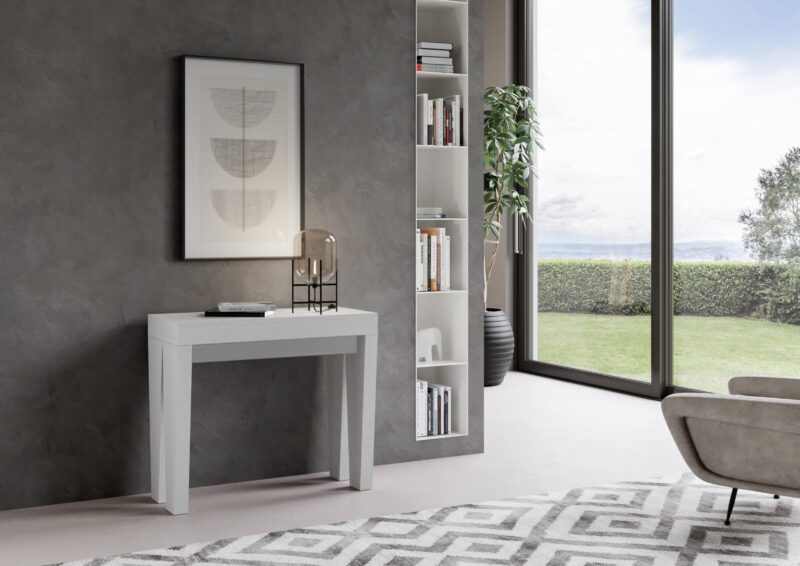 Consolle allungabile 90x40/196 cm Spimbo Small bianco frassino - immagine 2