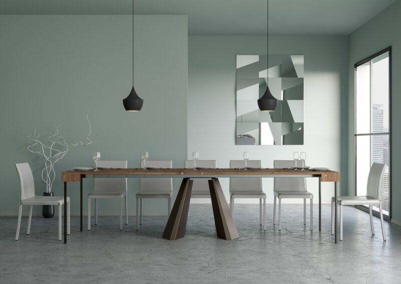 Consolle allungabile 90x40/290 cm Diamante abete tinto - immagine 2