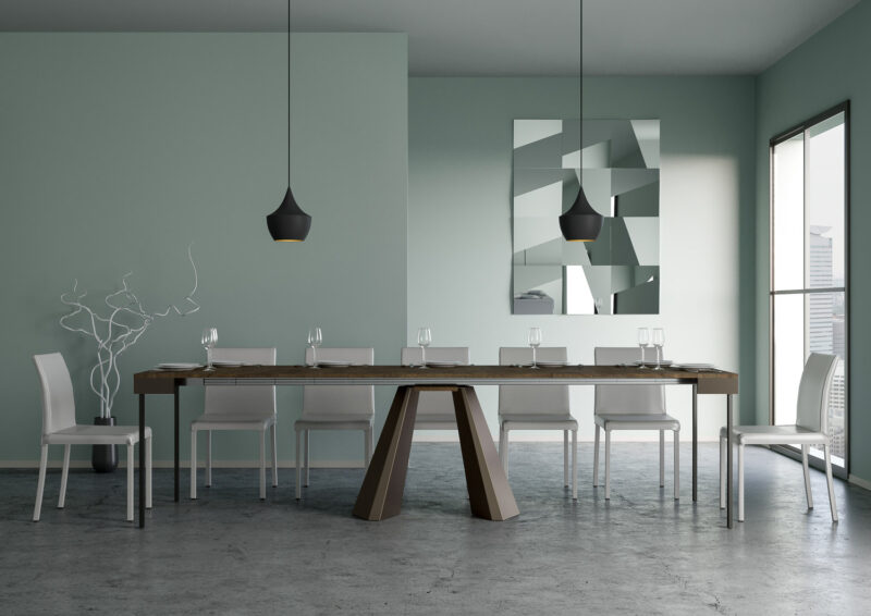 Consolle allungabile 90x40/300 cm Diamante Evolution noce - immagine 5