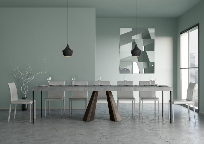 Consolle allungabile 90x40/300 cm Diamante Premium cemento - immagine 3