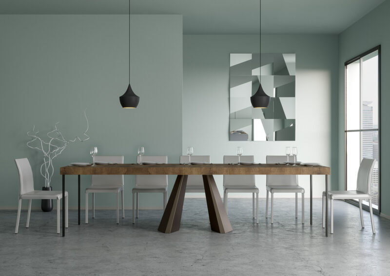 Consolle allungabile 90x40/300 cm Diamante Premium noce - immagine 3