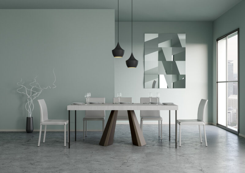 Consolle allungabile 90x40/300 cm Diamante Premium bianco frassino - immagine 5