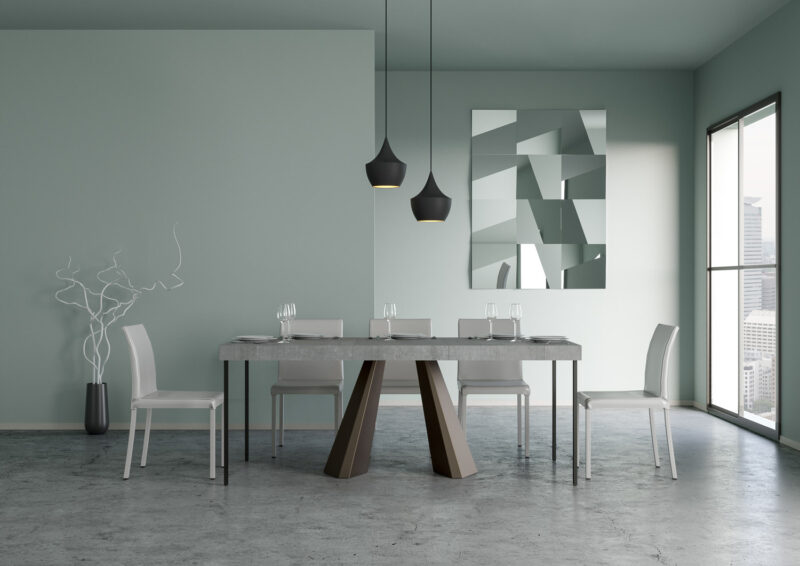 Consolle allungabile 90x40/300 cm Diamante Premium cemento - immagine 5