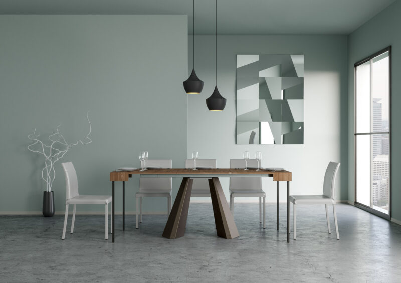Consolle allungabile 90x40/190 cm Diamante Small abete tinto - immagine 2