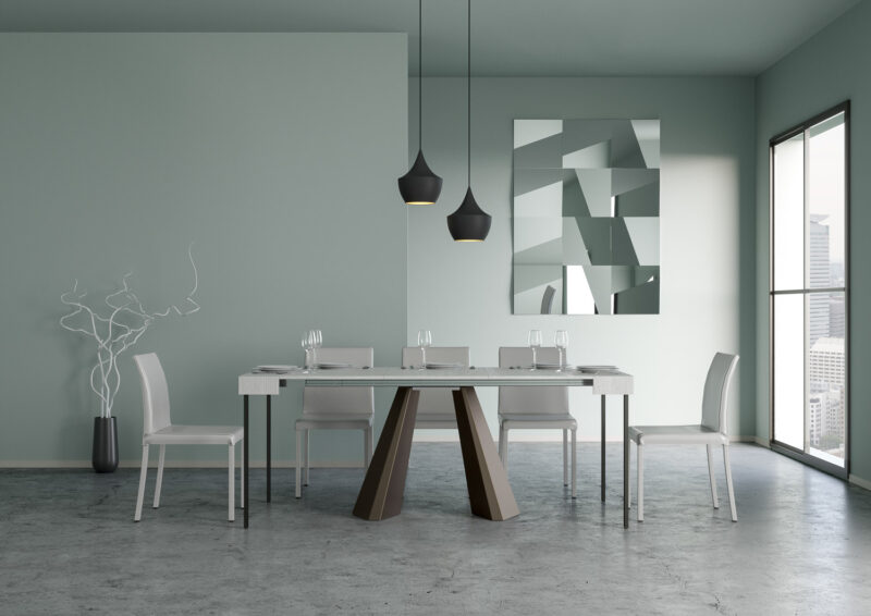 Consolle allungabile 90x40/300 cm Diamante bianco frassino - immagine 5