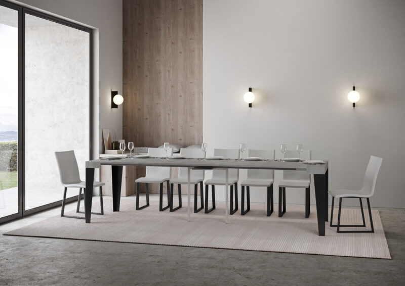 Consolle allungabile 90x40/300 cm Flame cemento - immagine 3