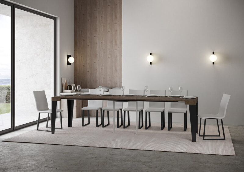 Consolle allungabile 90x40/300 cm Flame noce - immagine 3