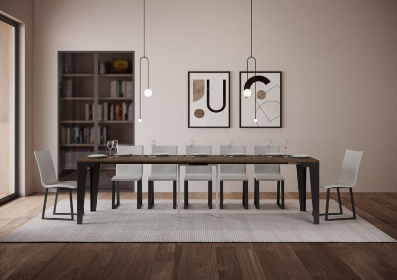 Consolle allungabile 90x40/300 cm Flame Evolution noce - immagine 3