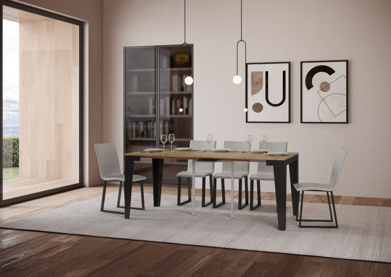 Consolle allungabile 90x40/196 cm Flame Small Evolution quercia natura - immagine 3