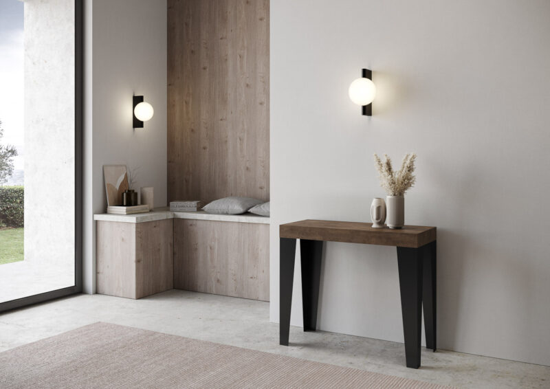 Consolle allungabile 90x40/196 cm Flame Small noce - immagine 2
