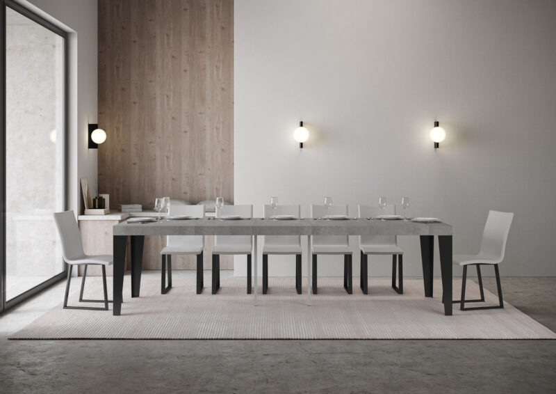Consolle allungabile 90x40/300 cm Flame Premium cemento - immagine 3