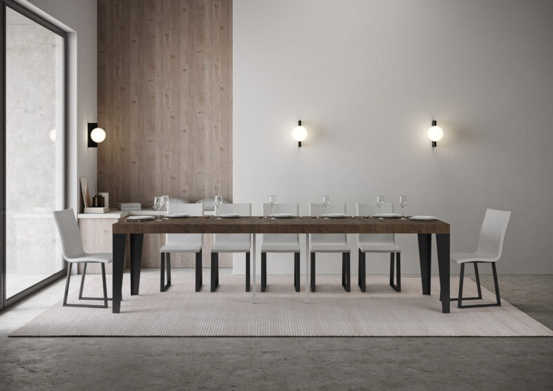 Consolle allungabile 90x40/300 cm Flame Premium noce - immagine 3